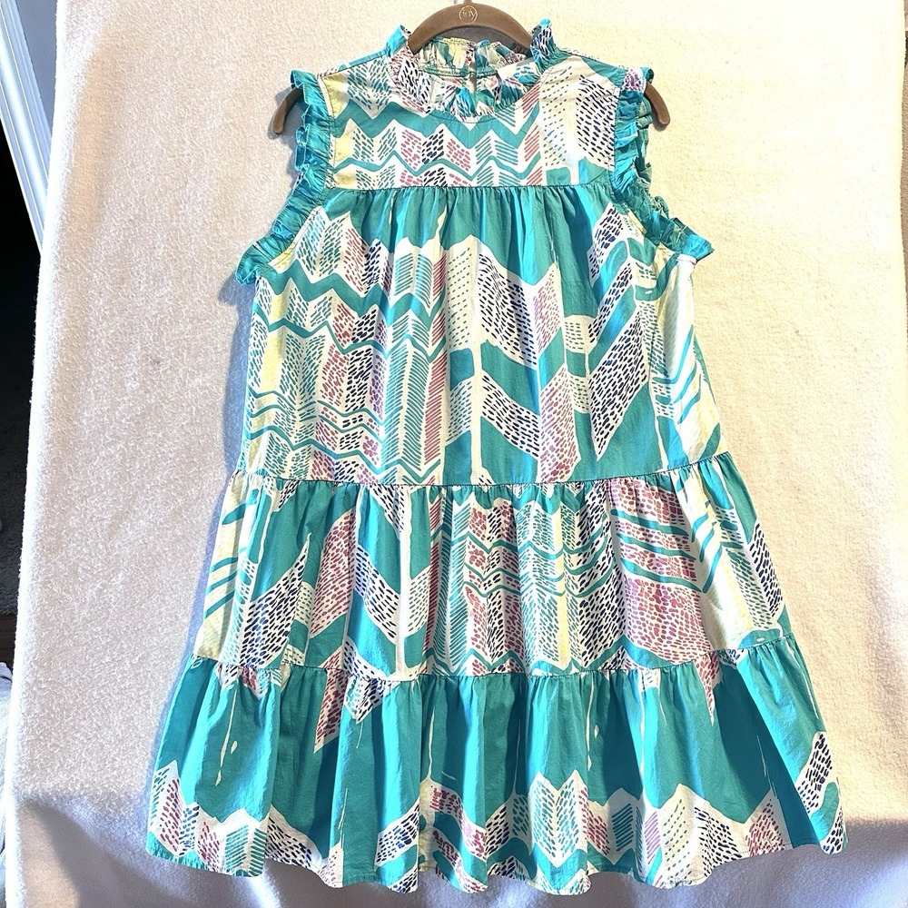 Pinch Maggi Dress Jade M‎ Medium Cotton Tiered Babydoll